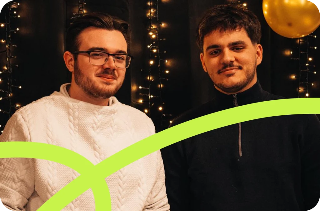 les deux fondateurs de l'entreprises en photo